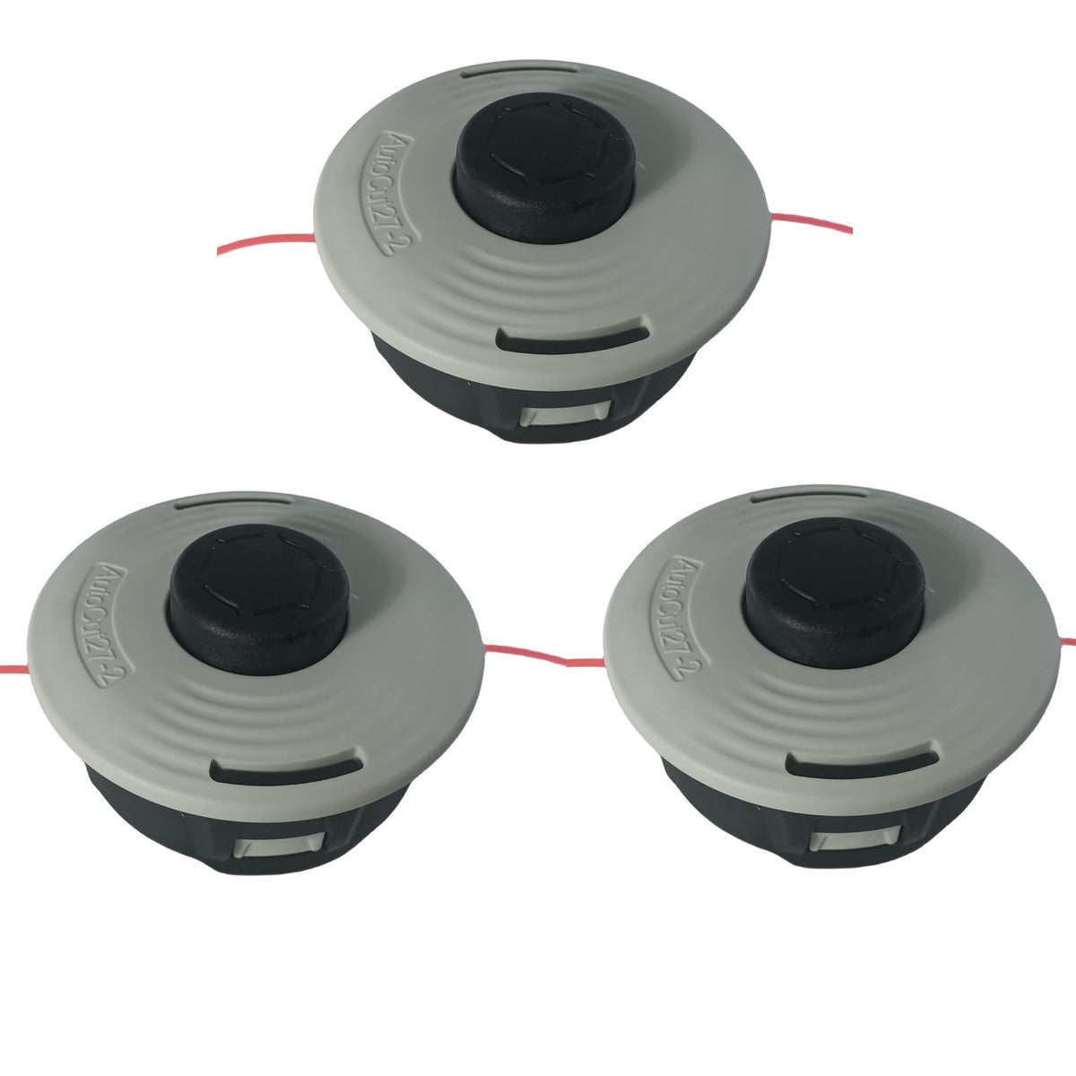 Carburionix 27-2 trimmer head, side view, easy compatibility with Stihl trimmers for quick yard maintenance.