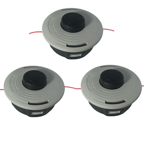 Carburionix 27-2 trimmer head, side view, easy compatibility with Stihl trimmers for quick yard maintenance.