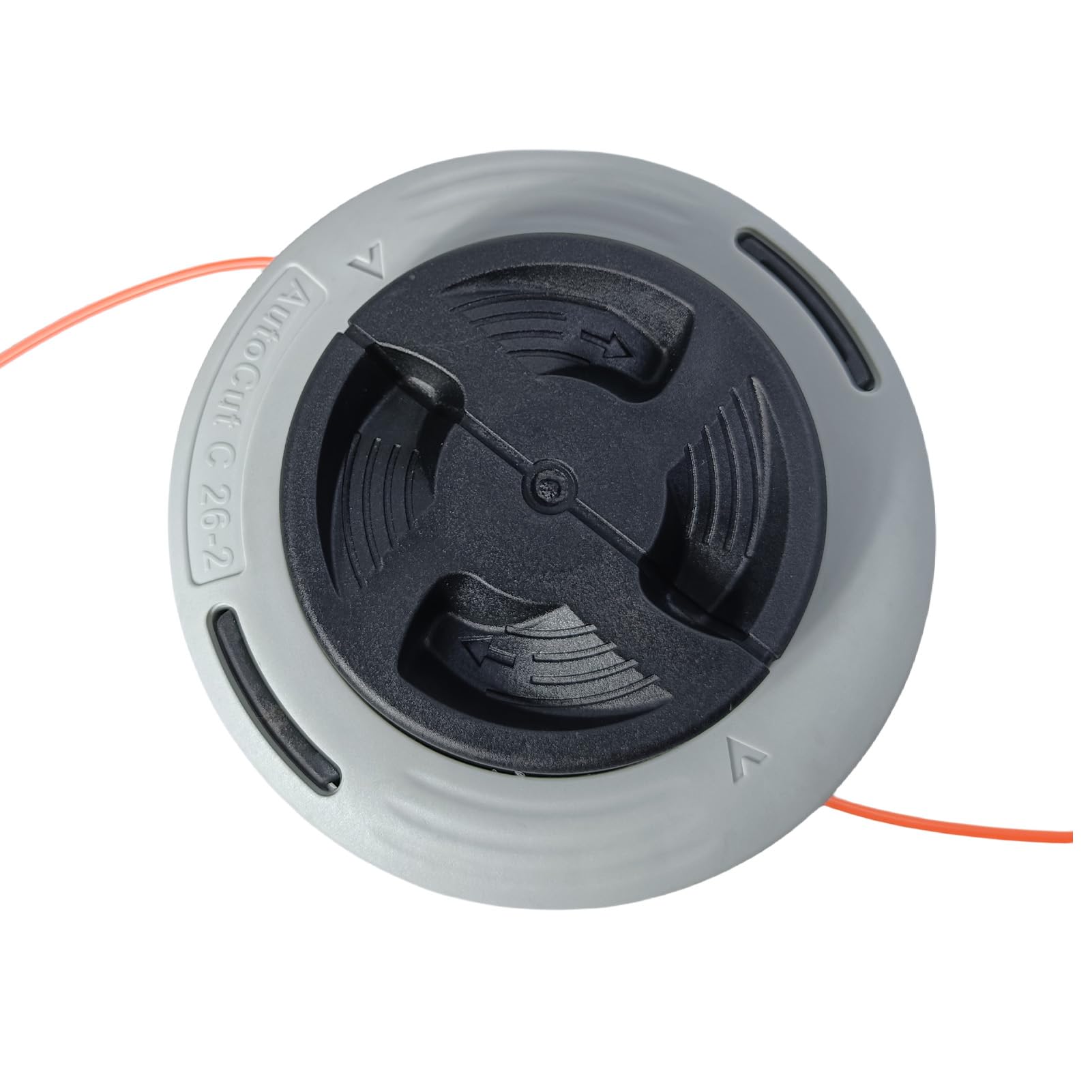 Carburionix C26-2 Trimmer Head close-up of line eyelets for quick loading