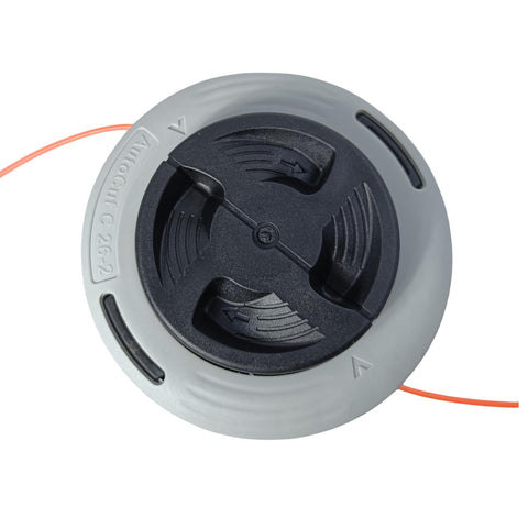 Carburionix C26-2 Trimmer Head close-up of line eyelets for quick loading