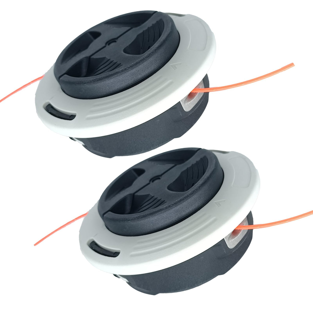 Carburionix C26-2 Trimmer Head 2-Pack front view showing dual-line feed for efficient cutting