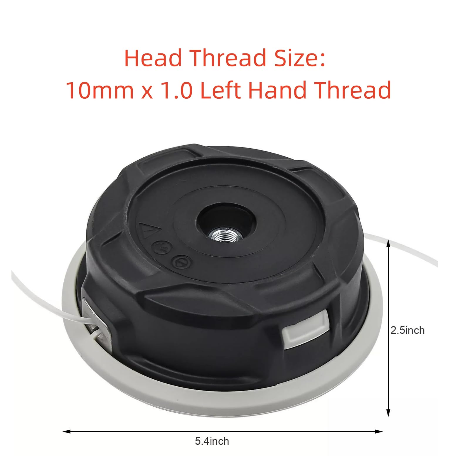 Carburionix C26-2 trimmer head eyelets and twist knob for easy loading