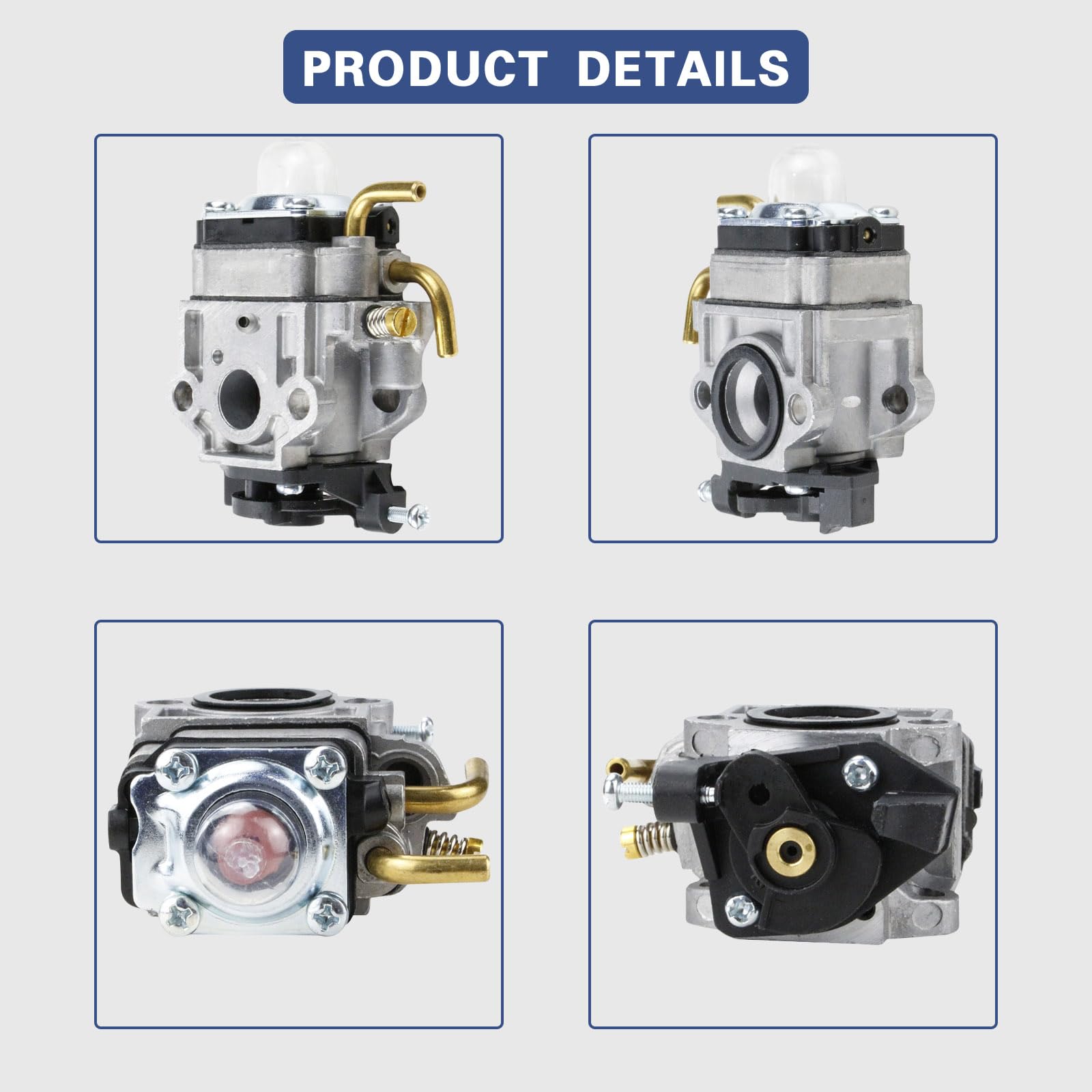 Package includes carburetor kit for straightforward installation