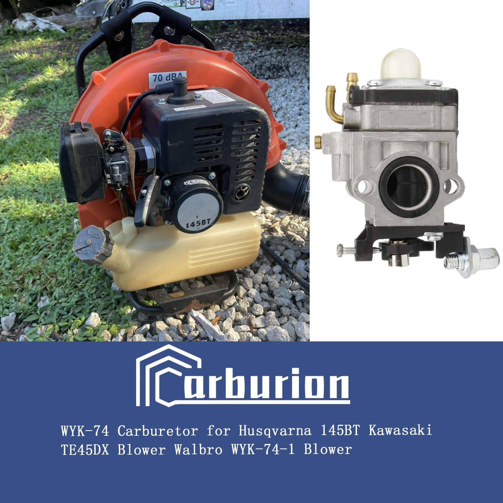 Carburionix WYK-74 carburetor with Walbro WYK-74-1 for Kawasaki TE45DX.