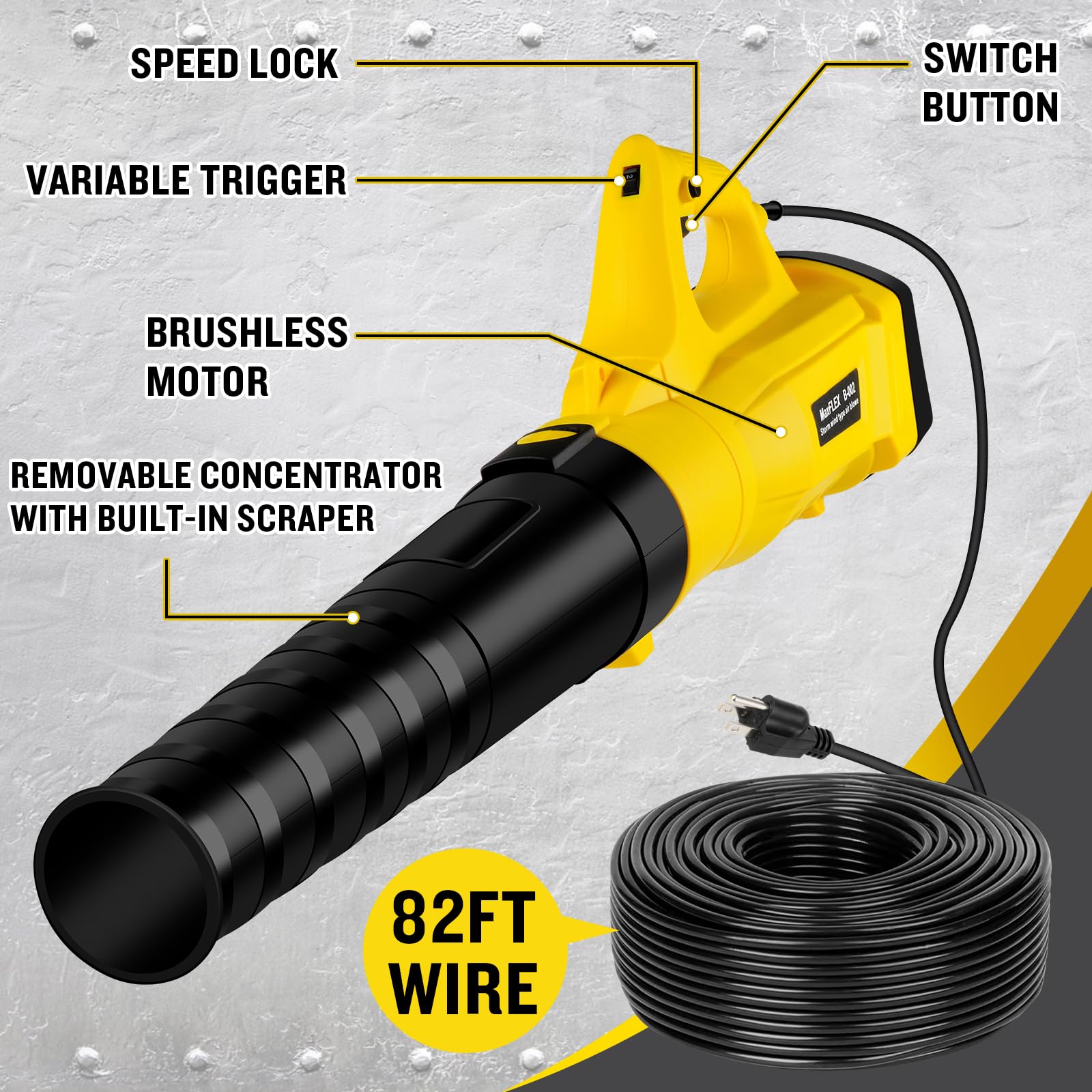 Cardmap leaf blower producing up to 210 MPH wind for stubborn debris