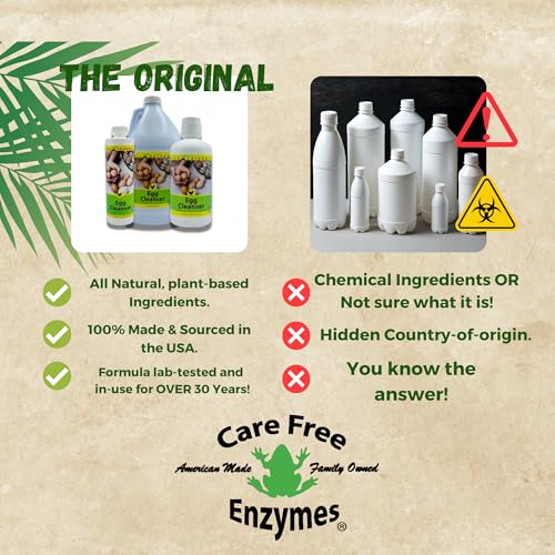 CareFree Enzymes ingredients list highlight plant-based, non-toxic formula.