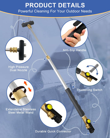 CARFKA Anti-slip handle for steady control during washing
