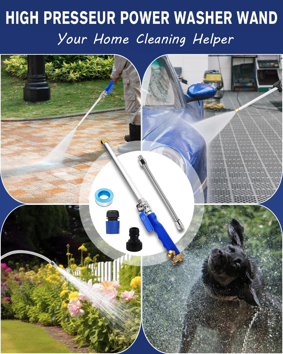 CARFKA car and patio cleaning with adjustable spray