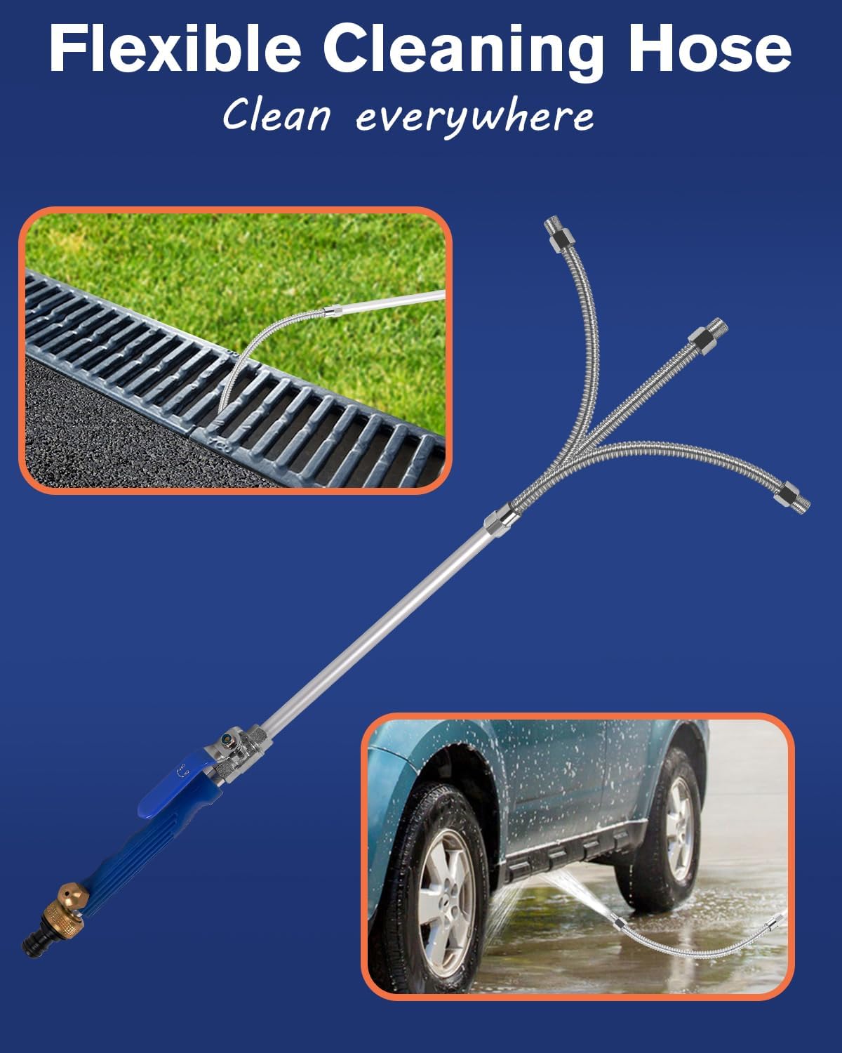 CARFKA dual nozzles wide spray and jet option for different surfaces