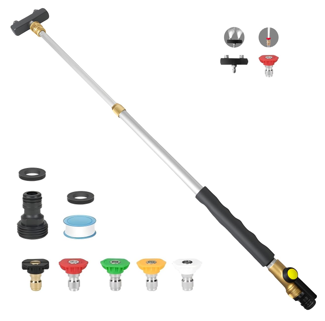 CARFKA Jet Nozzle extendable wand showing adjustable length for reach