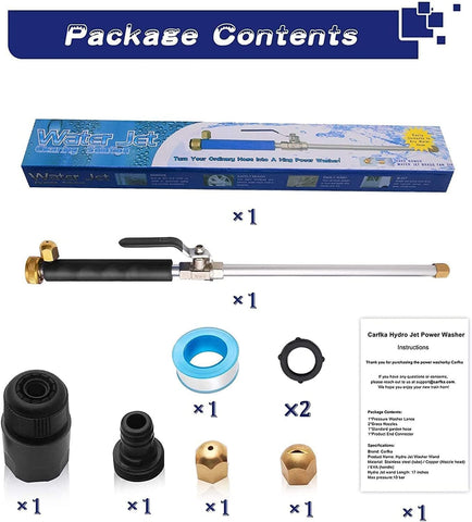 Using CARFKA nozzle with a pump or car washer for stronger spray