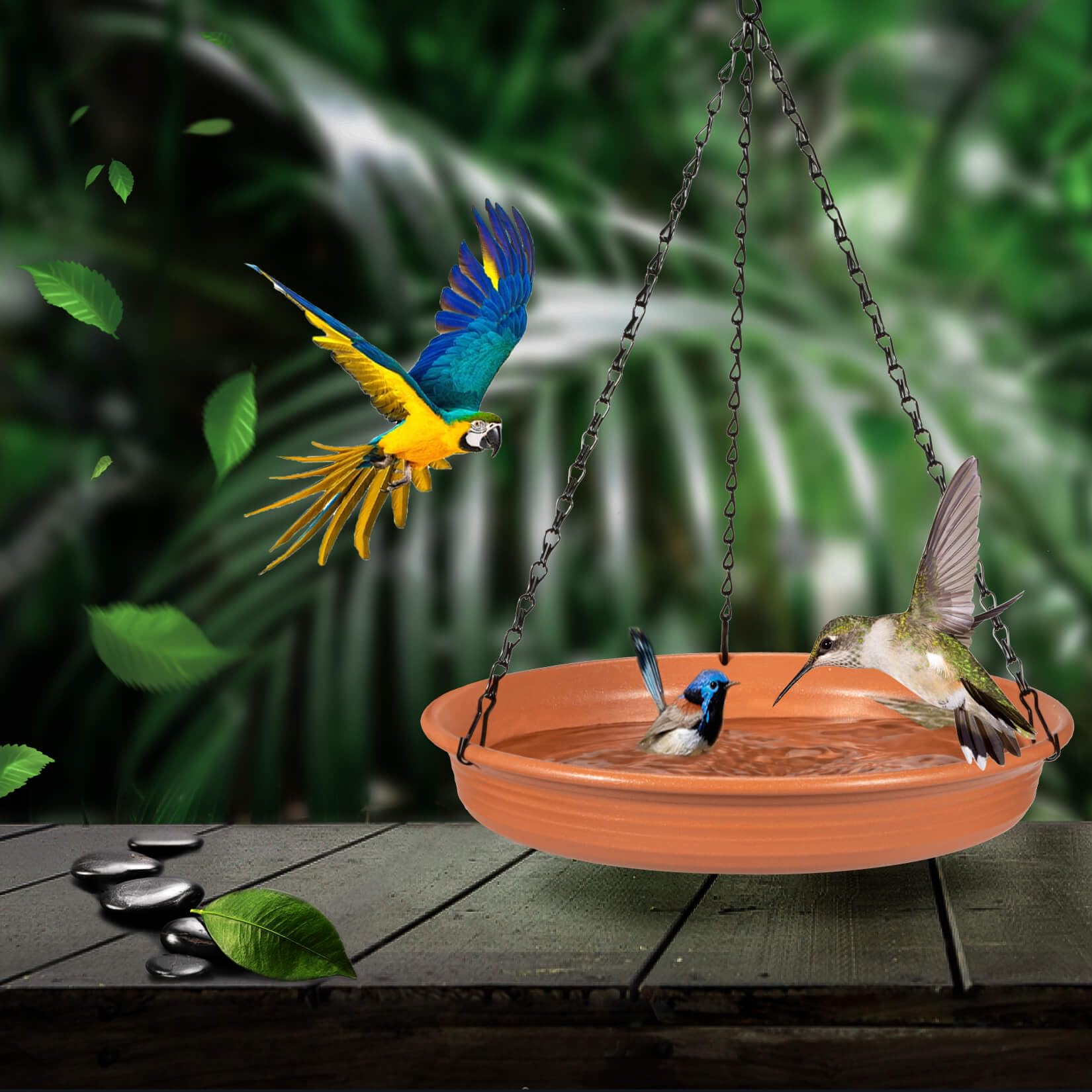 CARGEN patio garden bird water feeder enhances yard decoration