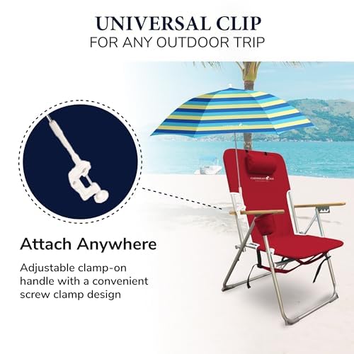 Caribbean Joe UV protection canopy offers cool shade under sunny skies