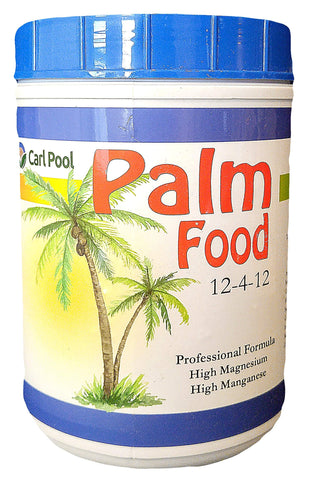 Carl Pool Palm Food bag showing balanced nutrition for palm varieties