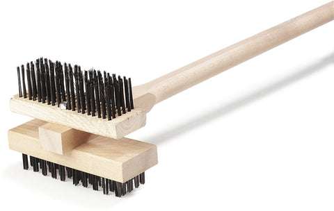 Carlisle brush with metal bristles removes carbon and burn-on residue from ovens and grills