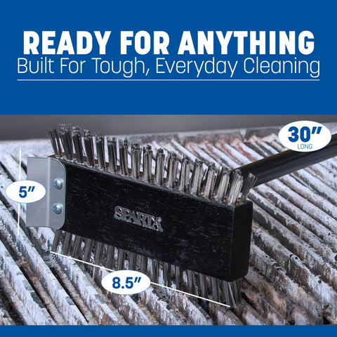 Carlisle SPARTA long wood handle enhances comfort during extended scrubbing