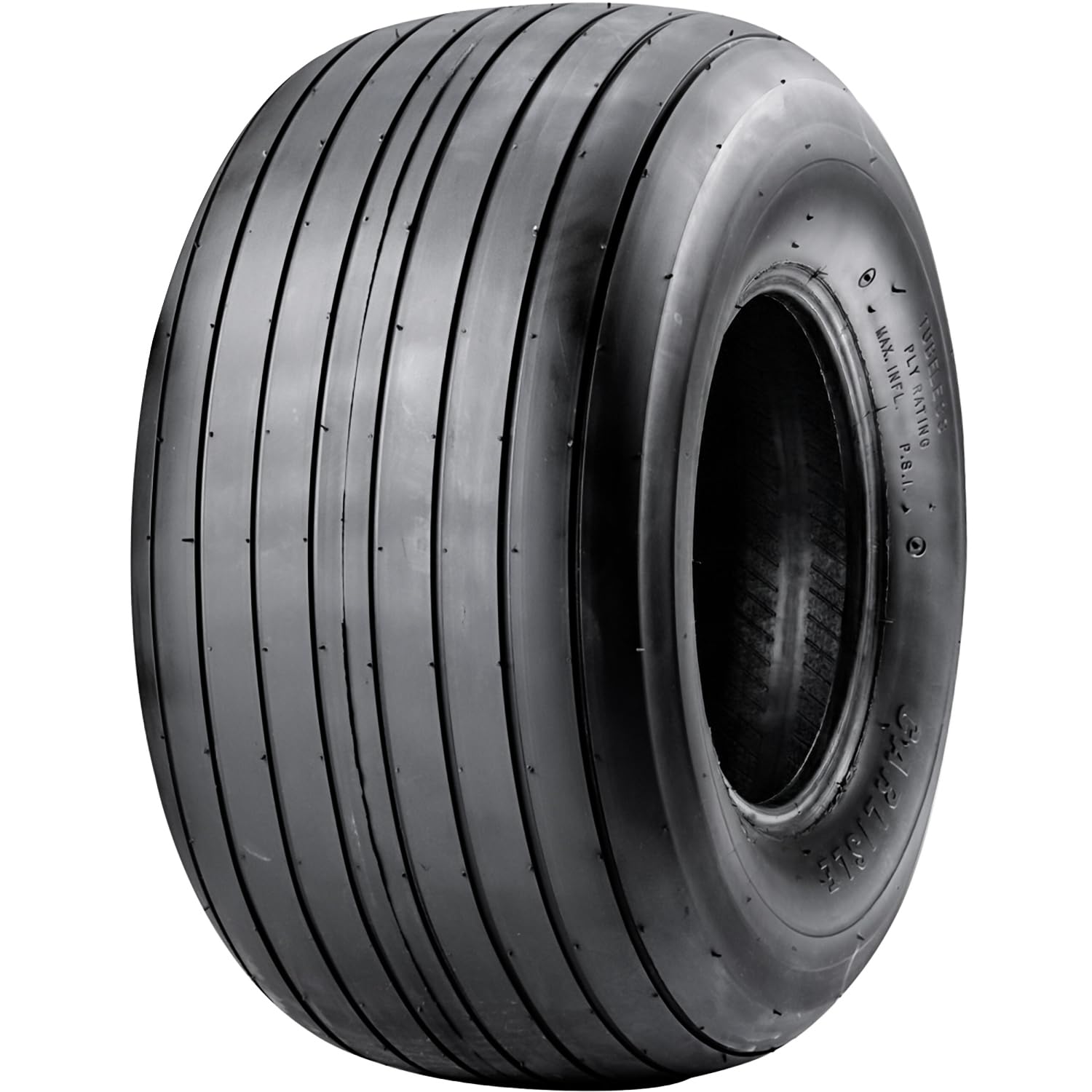Carlisle Straight Rib Lawn Tire sideview showing tread and profile for lawn use