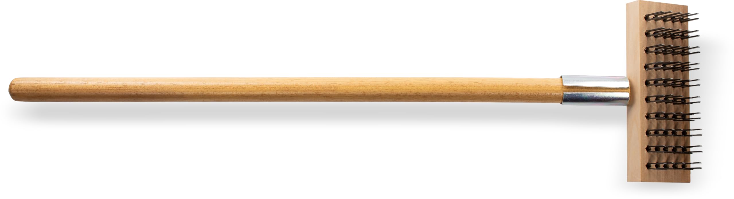 Carlisle Wood Oven Brush with stiff bristles tackles burnt-on residue effectively.