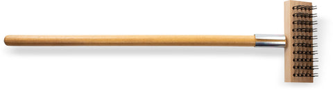 Carlisle Wood Oven Brush with stiff bristles tackles burnt-on residue effectively.
