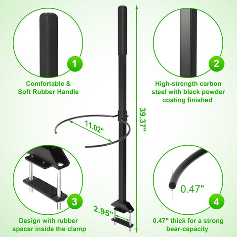 CAROD 5-gallon bucket holder bracket enables convenient tool transport during yard cleanup