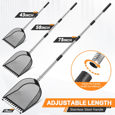 CAROD ergonomic soft-grip end improves comfort during long cleanups.
