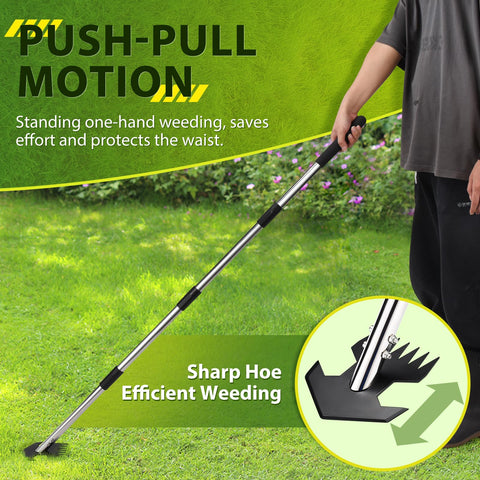CAROD front-back blades enable precise weed cutting and soil lifting.