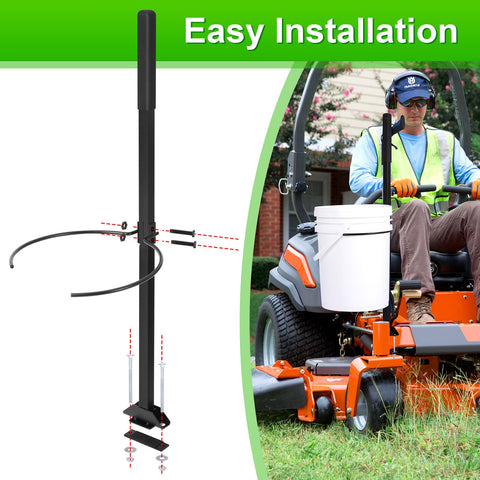 CAROD rubber pads protect mower finish during clamp attachment