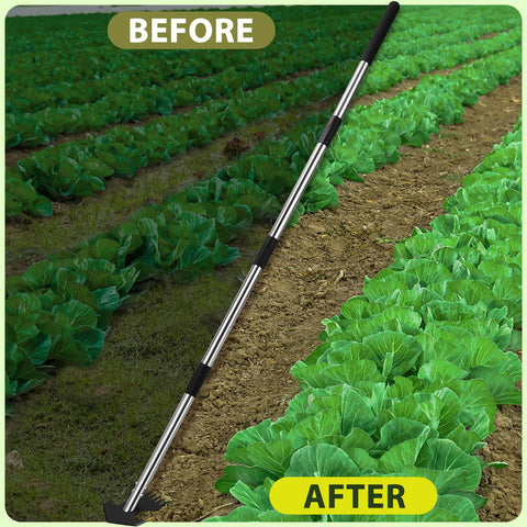 CAROD wide-application hoe is ideal for edging, trenching, and cultivation.