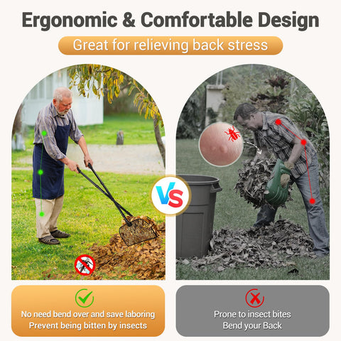 CAROD Yard cleanup tool with easy assembly simplifies setup before use.