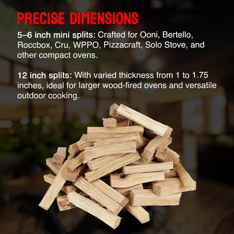 Carolina Cookwood locally harvested white oak ready for outdoor cooking.