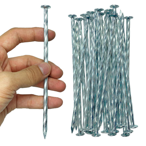 CAROYINO artificial turf stake-spiral-6in anchors edging for wind-prone lawns.