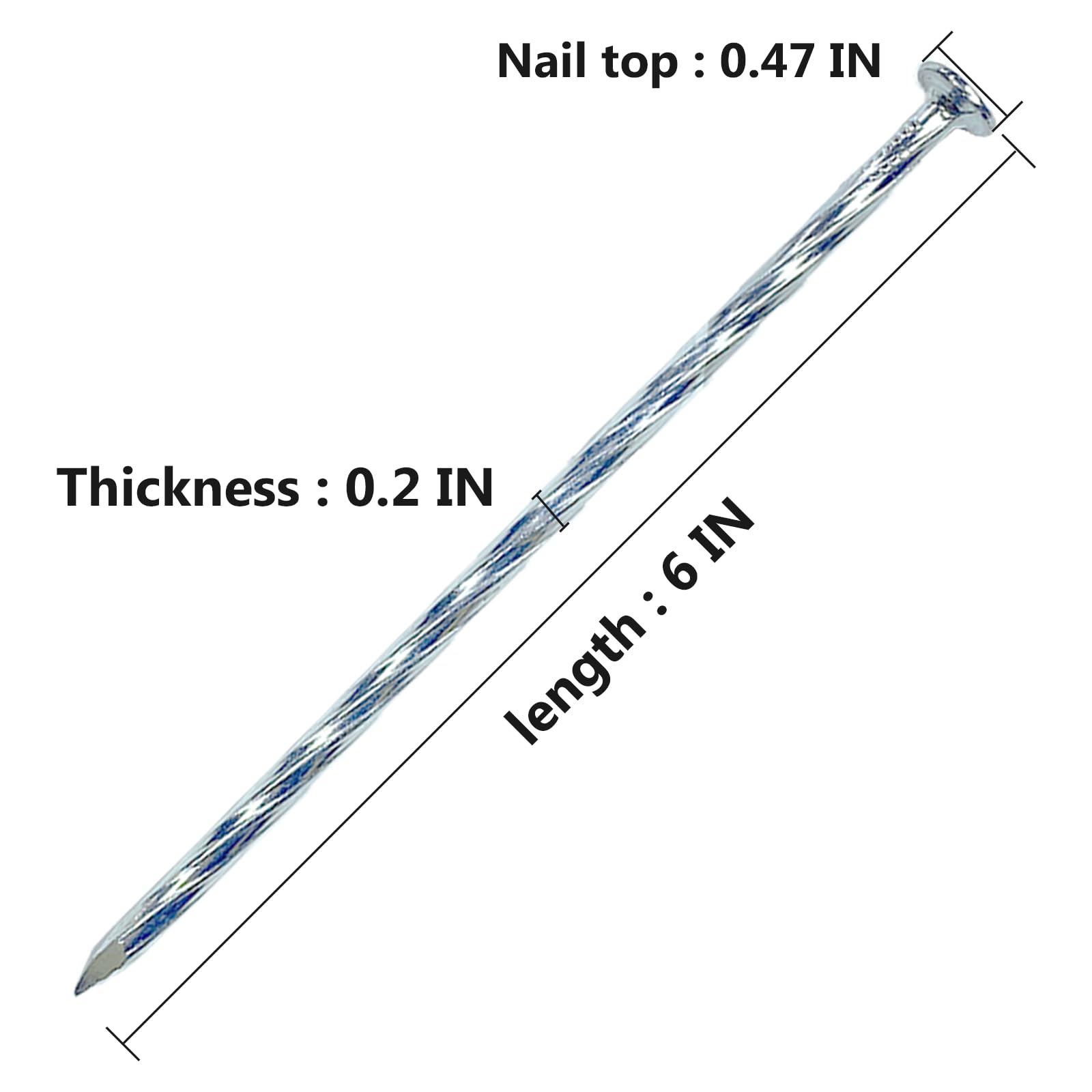 CAROYINO spiral design stake in soil demonstrates high grip for landscape fabric and artificial turf
