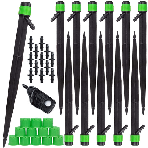 CARPATHEN 12pcs drip emitters for precise garden watering and root delivery