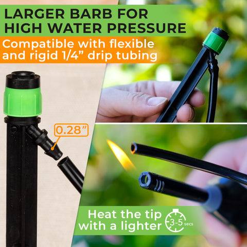 CARPATHEN 360° adjustable fan sprayer fits pots and raised beds.