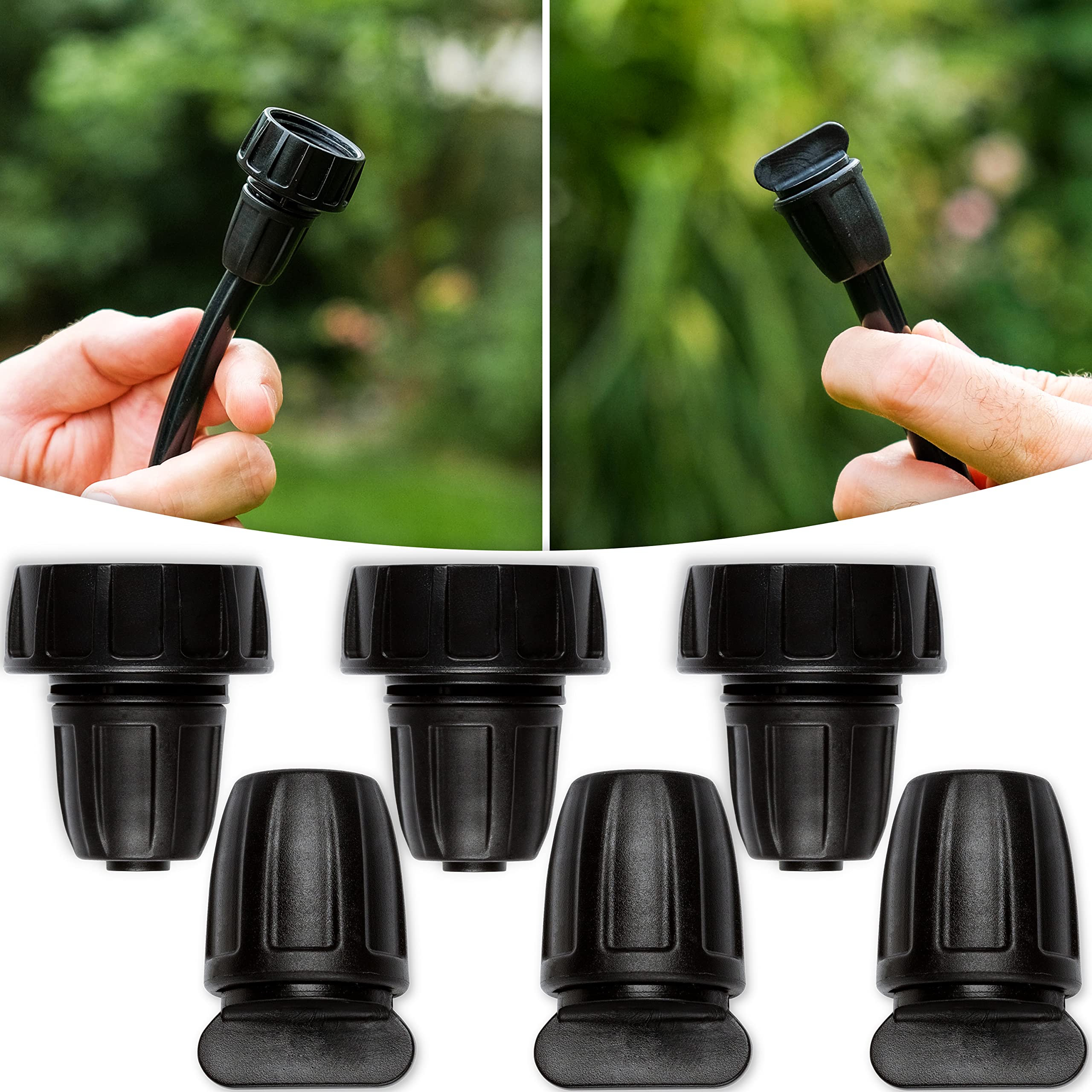 Carpathen 5-16 female hose-thread adapter securely connects drip lines.