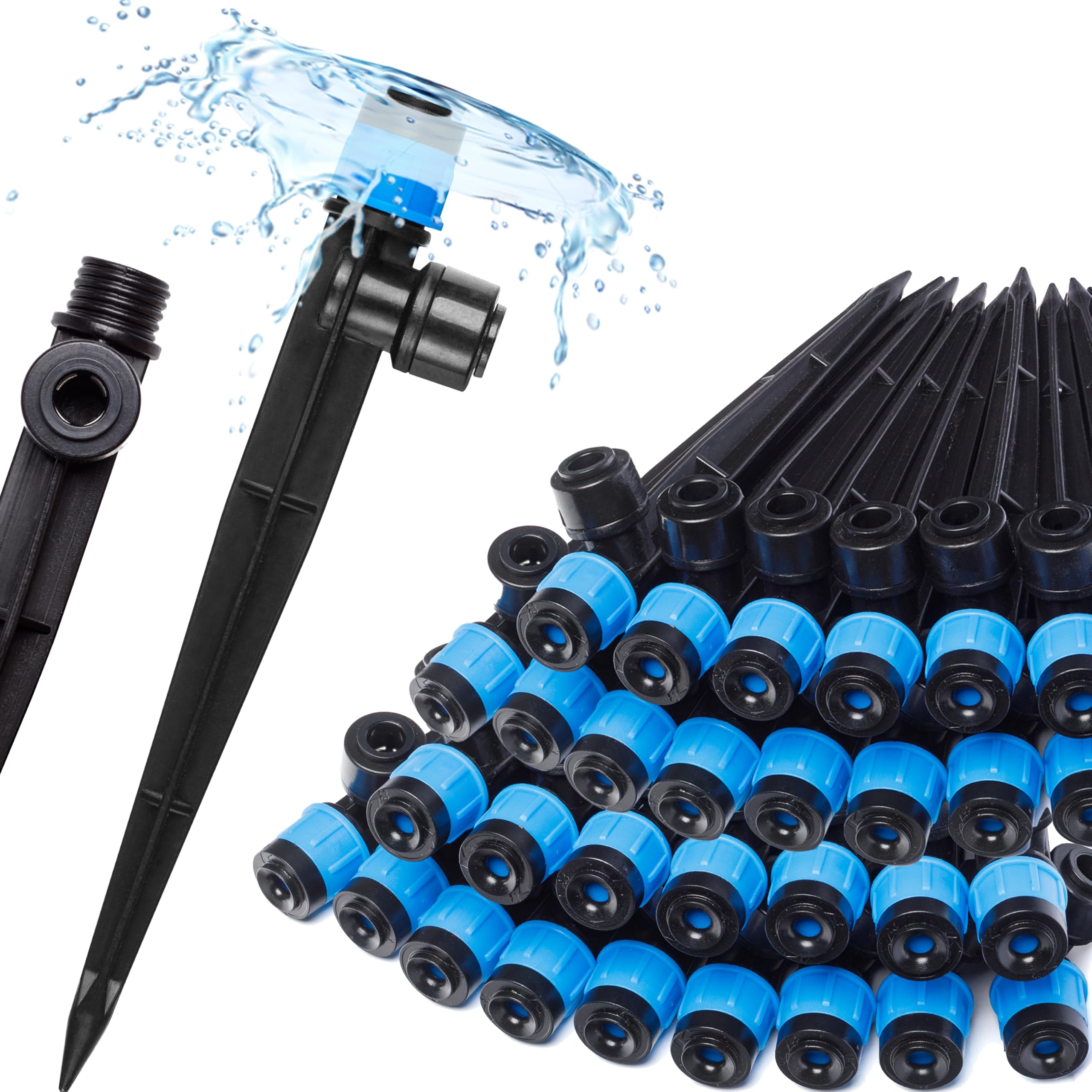 Carpathen 360-degree adjustable drip emitter in action for precise watering