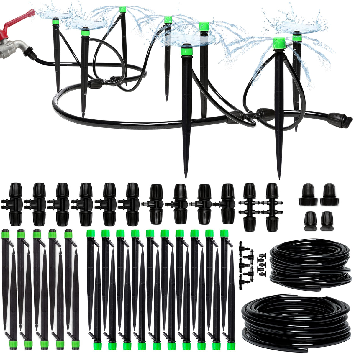 Carpathen drip kit emitter vortex for precise plant watering and root hydration.