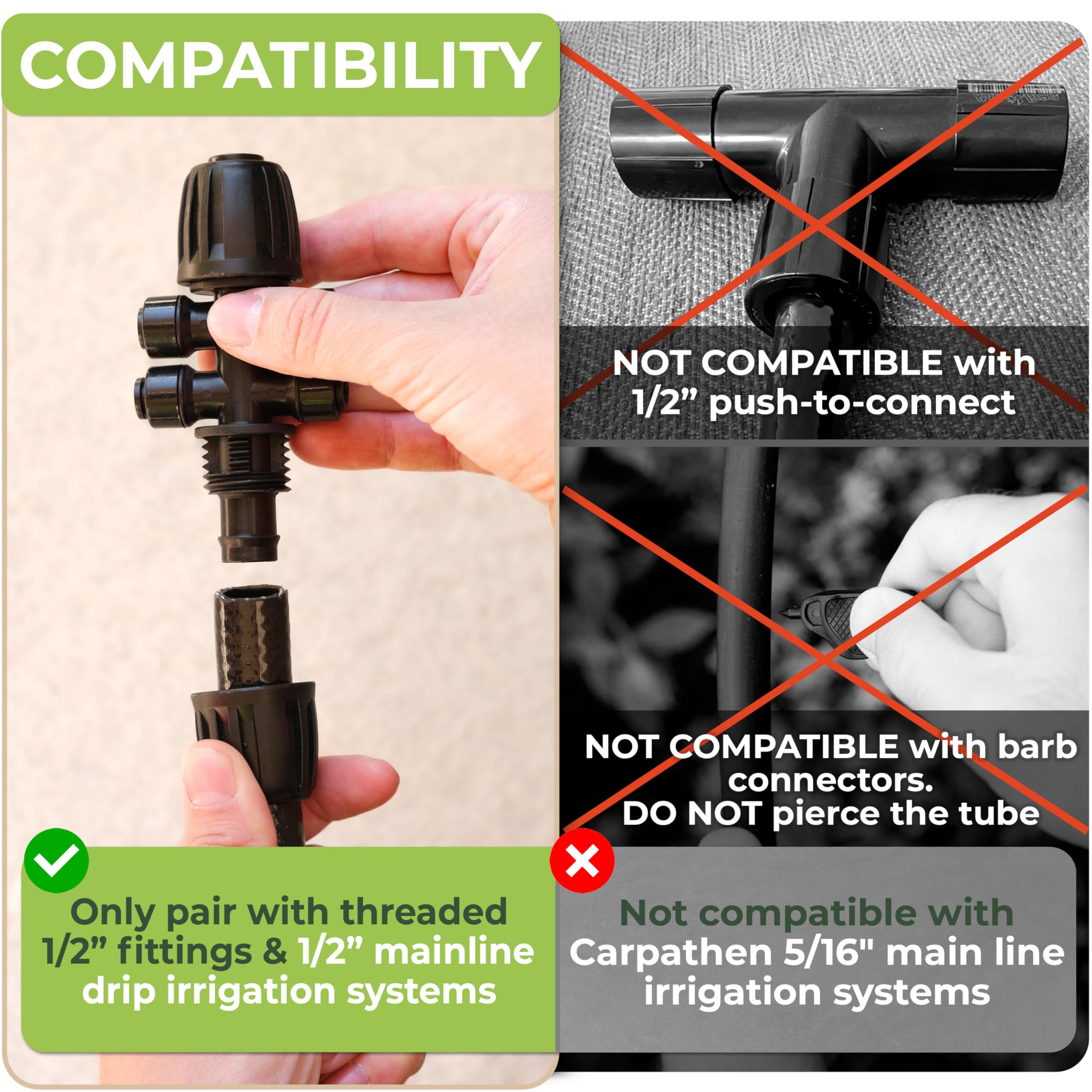 Carpathen drip tubing ideal for raised beds and boxes.