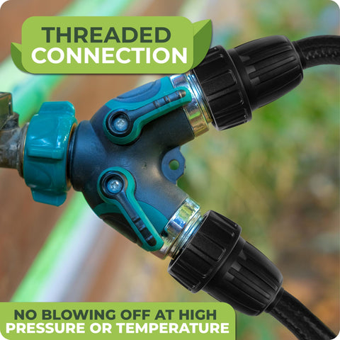 Carpathen garden watering application demonstrates tidy drip setup for beds and containers.