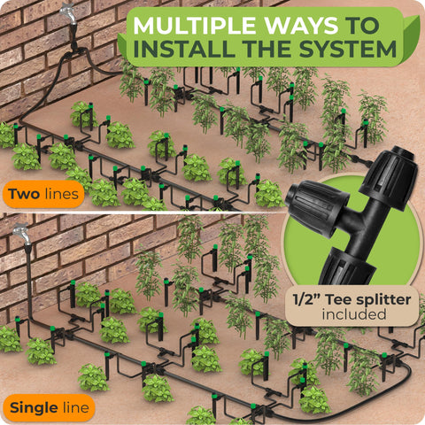 Carpathen hose splitter and connectors simplify expanding the watering grid