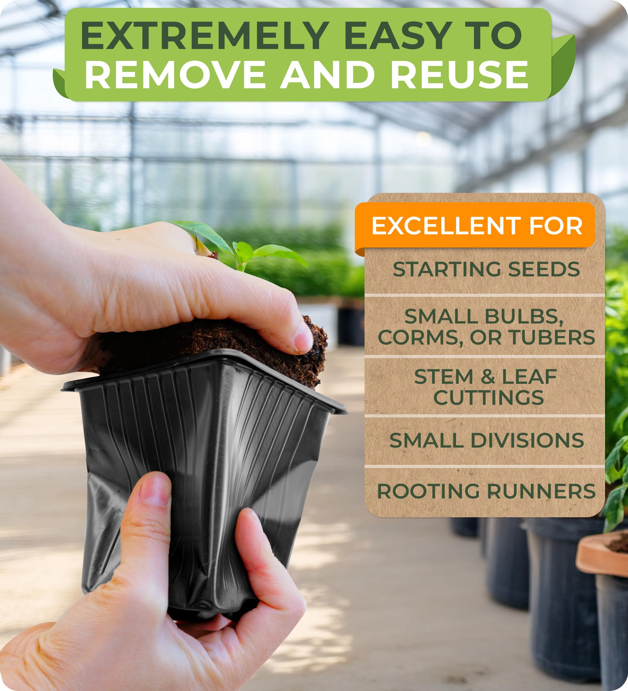 Carpathen versatile seedling pots for indoor or outdoor gardening.