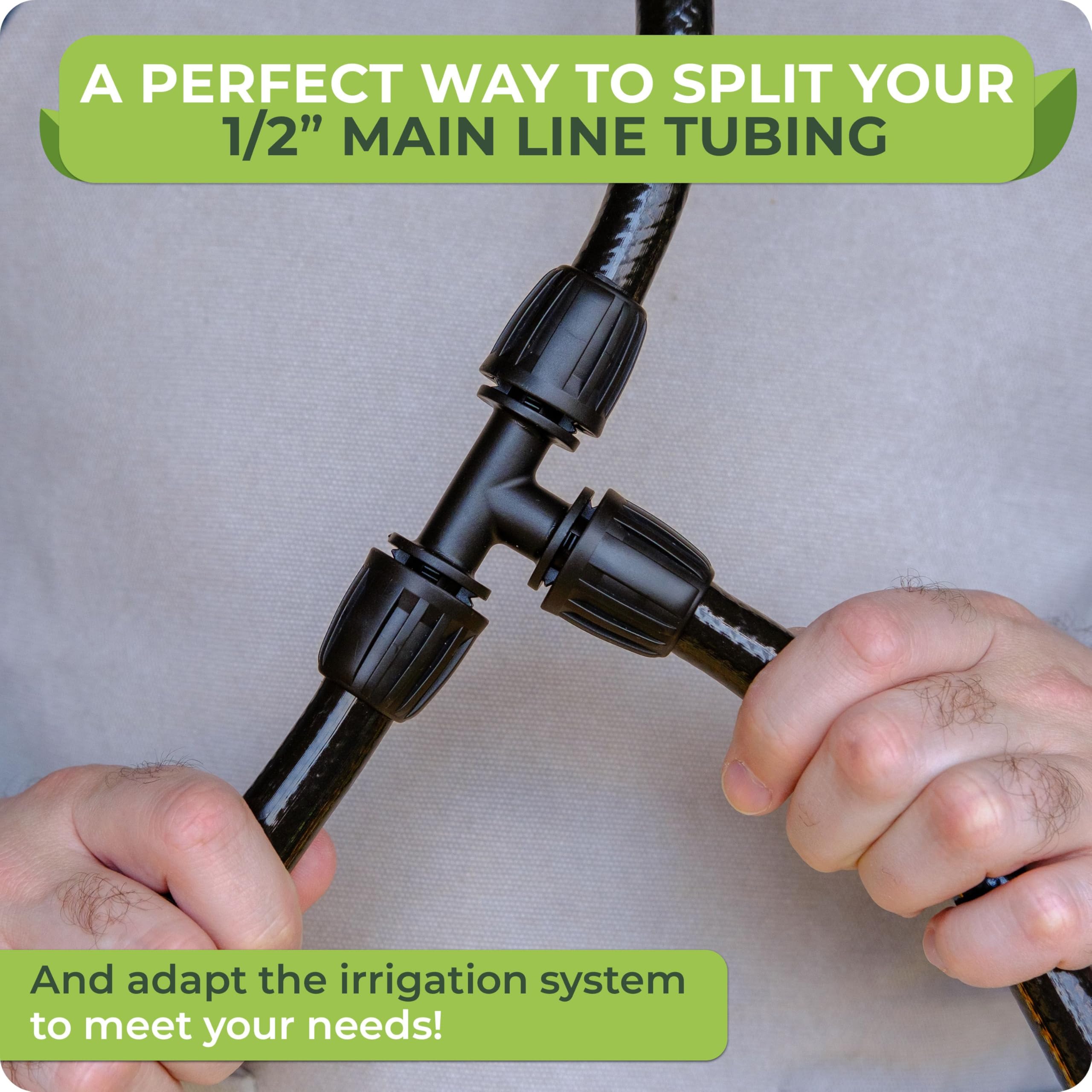 Carpathen irrigation setup image showing modular components and fittings.