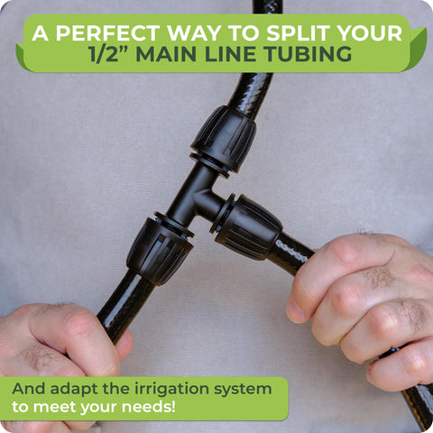 Carpathen irrigation setup image showing modular components and fittings.