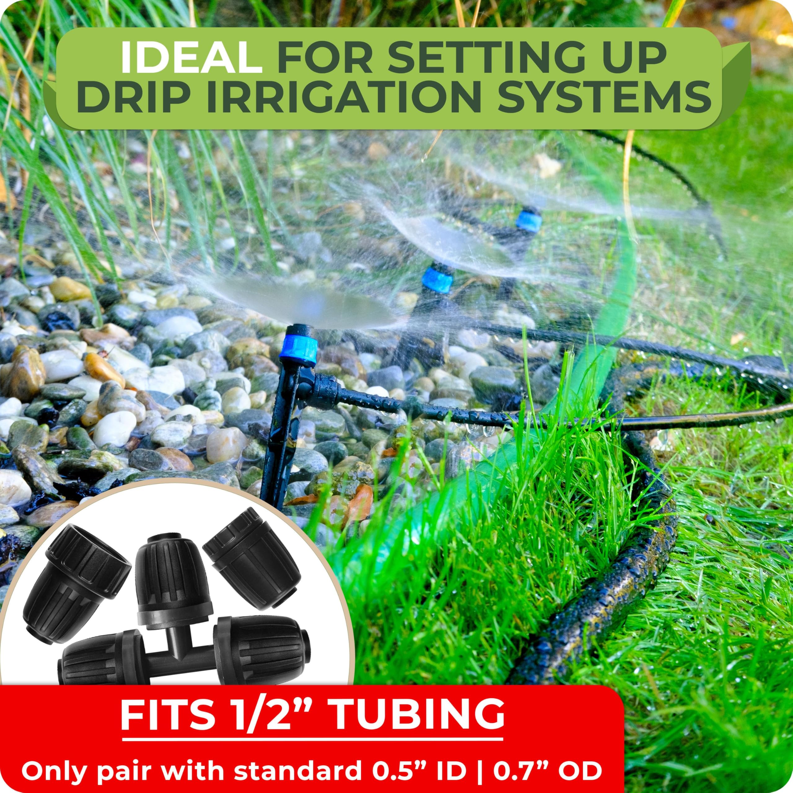 Carpathen 3-way T-tee enables flexible branching across beds and pots.