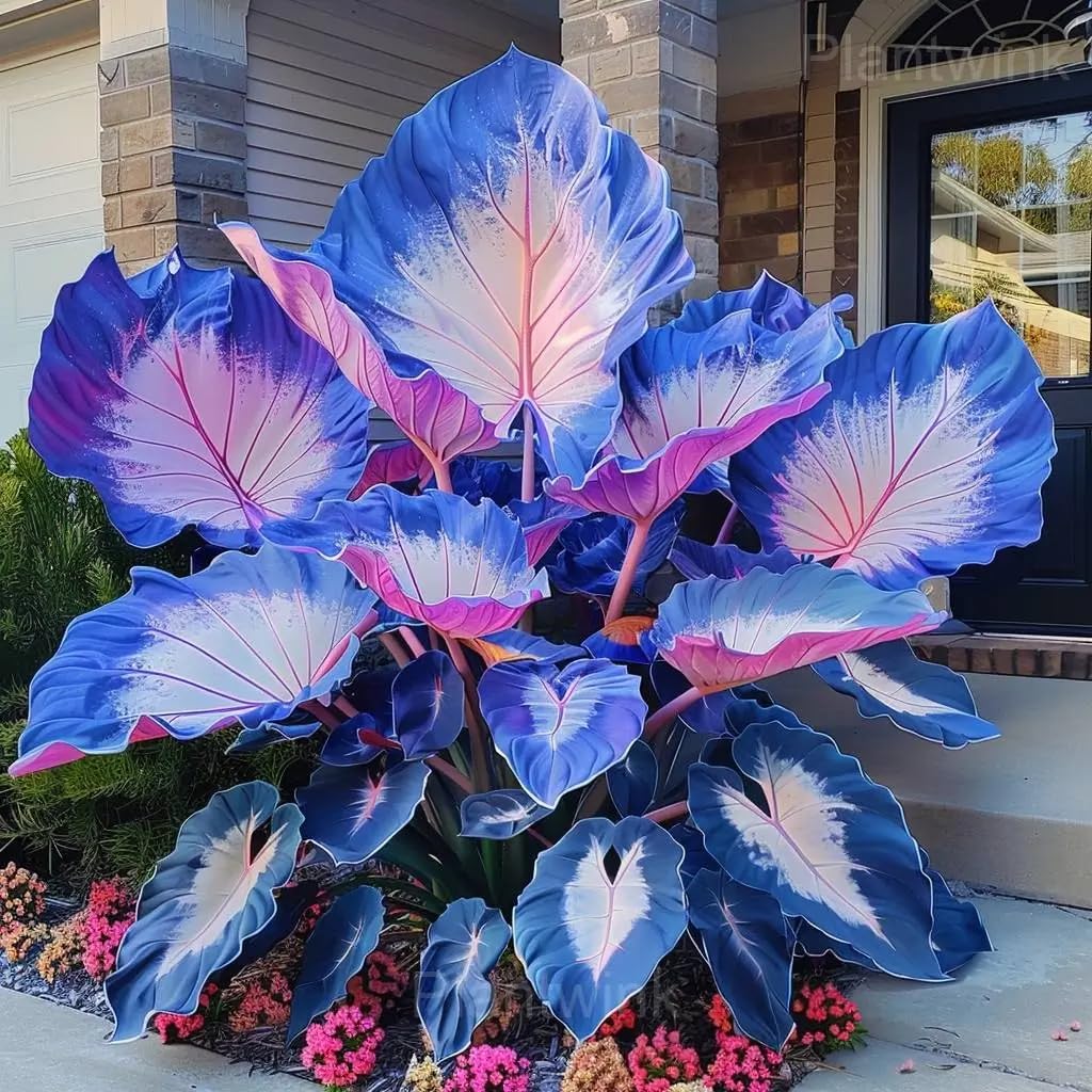 Carpet Creeping Caladium seeds with colorful foliage for eye-catching borders and shade beds.