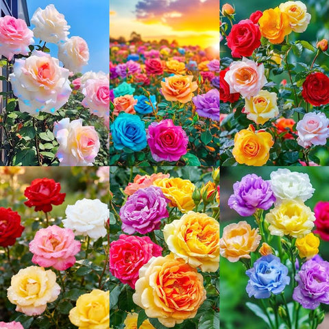 Carpet Creeping climbing roses on a trellis showcasing vertical garden appeal.