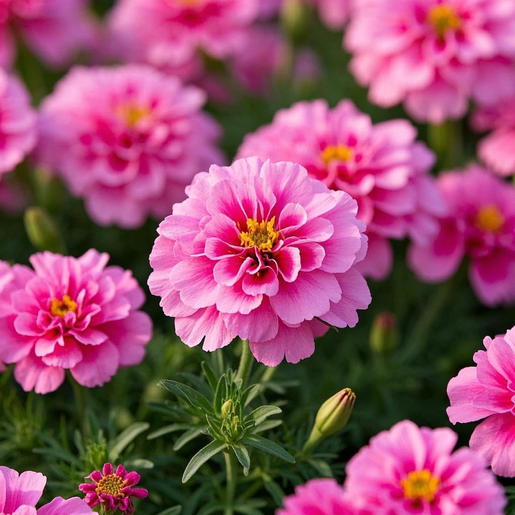 Carpet Creeping marigold seeds thrive in containers for compact gardens.