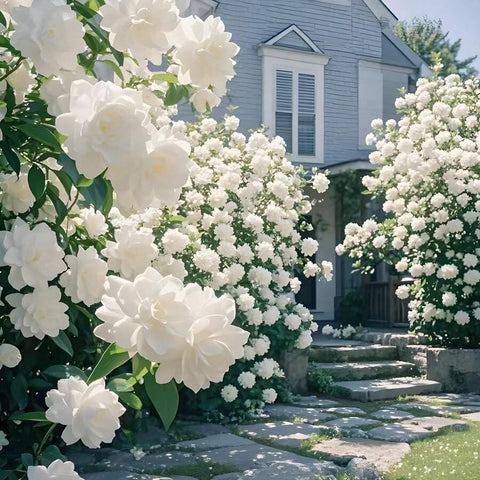 Carpet Creeping fragrant gardenia bloom highlights scent and lush form.
