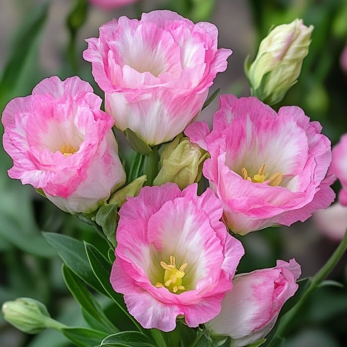 Carpet Creeping lisianthus seeds germination tiny sprouts show potential blooms.