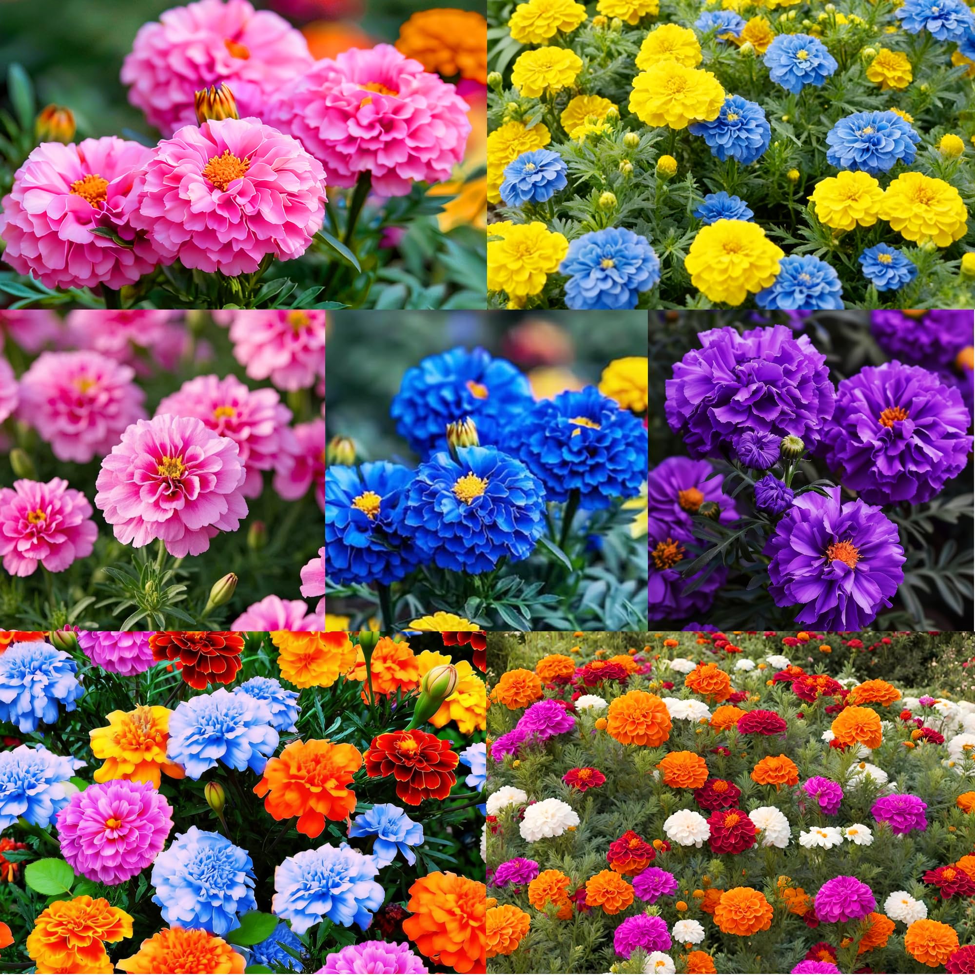 Carpet Creeping marigold seedlings start easily for quick garden color.